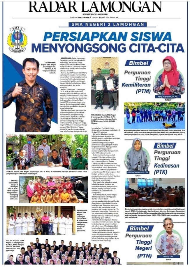 Program Inovasi Bimbingan Belajar (Ptk, Ptm Dan Ptn) Untuk Meningkatkan Mutu Kelulusan Siswa Sma Negeri 2 Lamongan