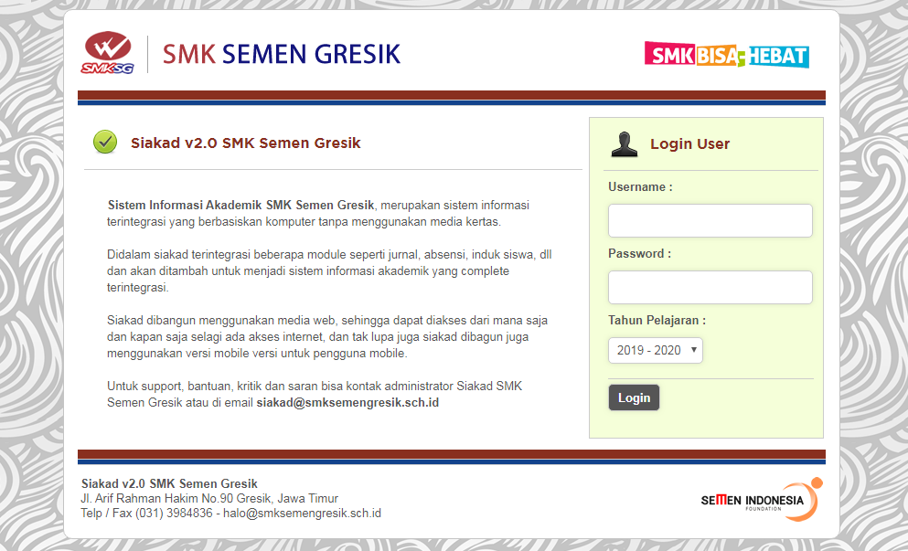 Sistem Informasi Akademik Sekolah (Siakad) Smk Berbasis Web