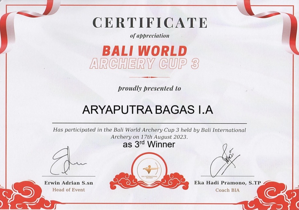 Bali World Archery Cup 3 held by Bali International 