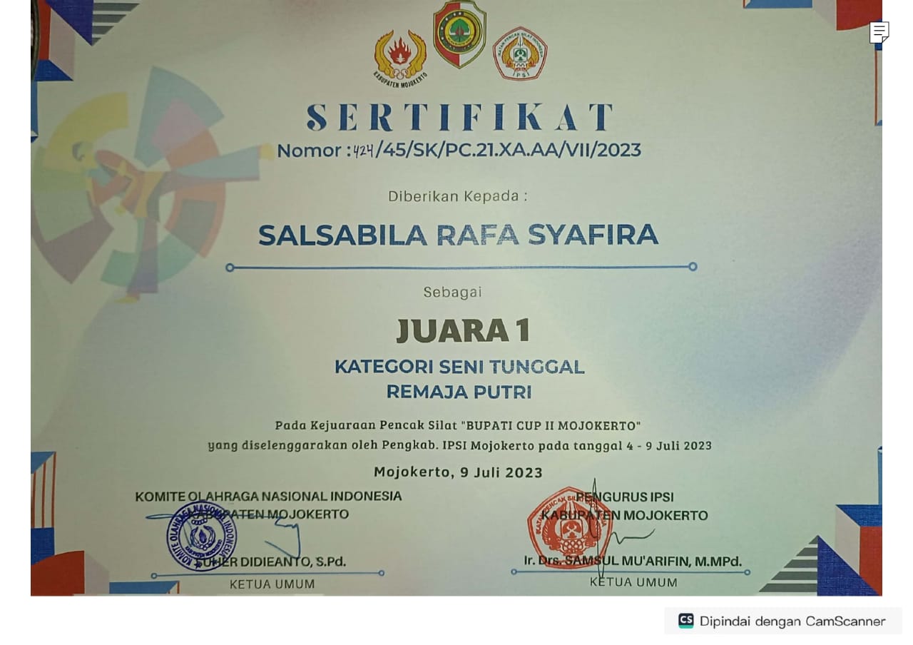 1 Tanding Remaja Kelas J Putra Bupati Cup II Kabupaten Mojokerto