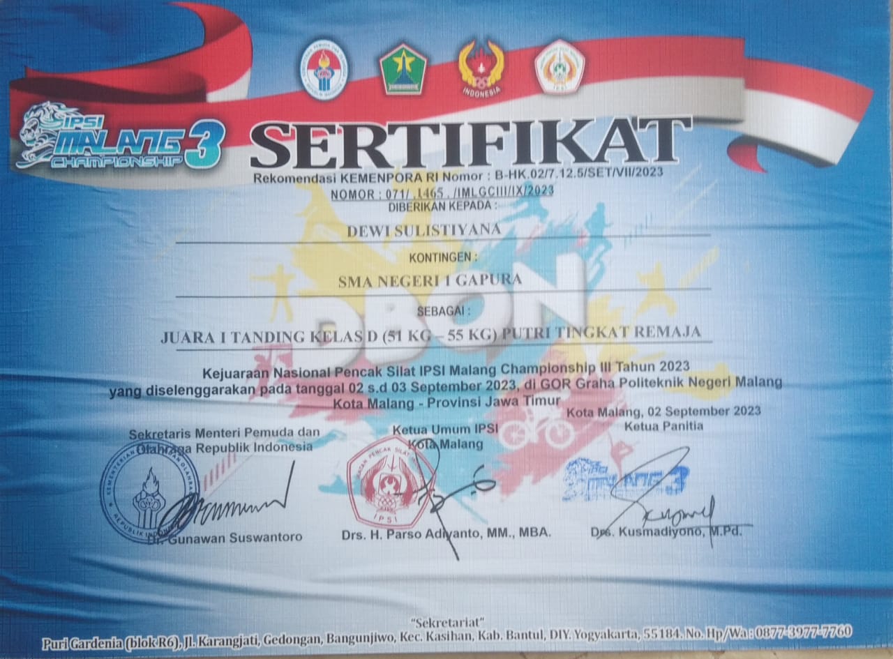 Kejuaraan Nasional Pencak Silat IPSI Malang Championship lll Tahun 2023