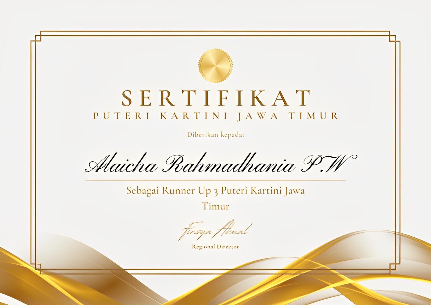 Runner Up 3 Puteri Kartini Jawa Timur