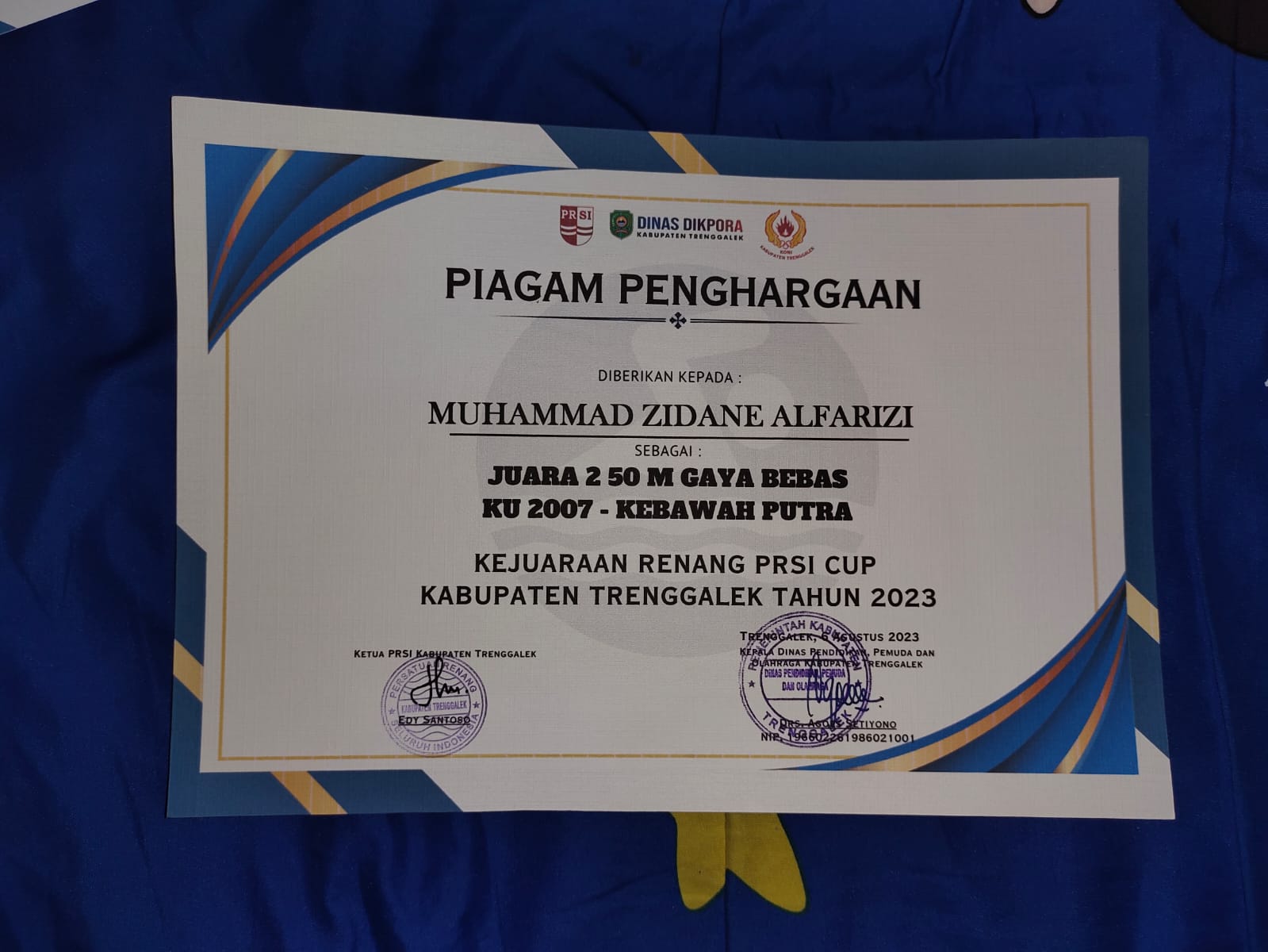 Lomba renang 50 m gaya bebas ku 2007 - kebawah putra