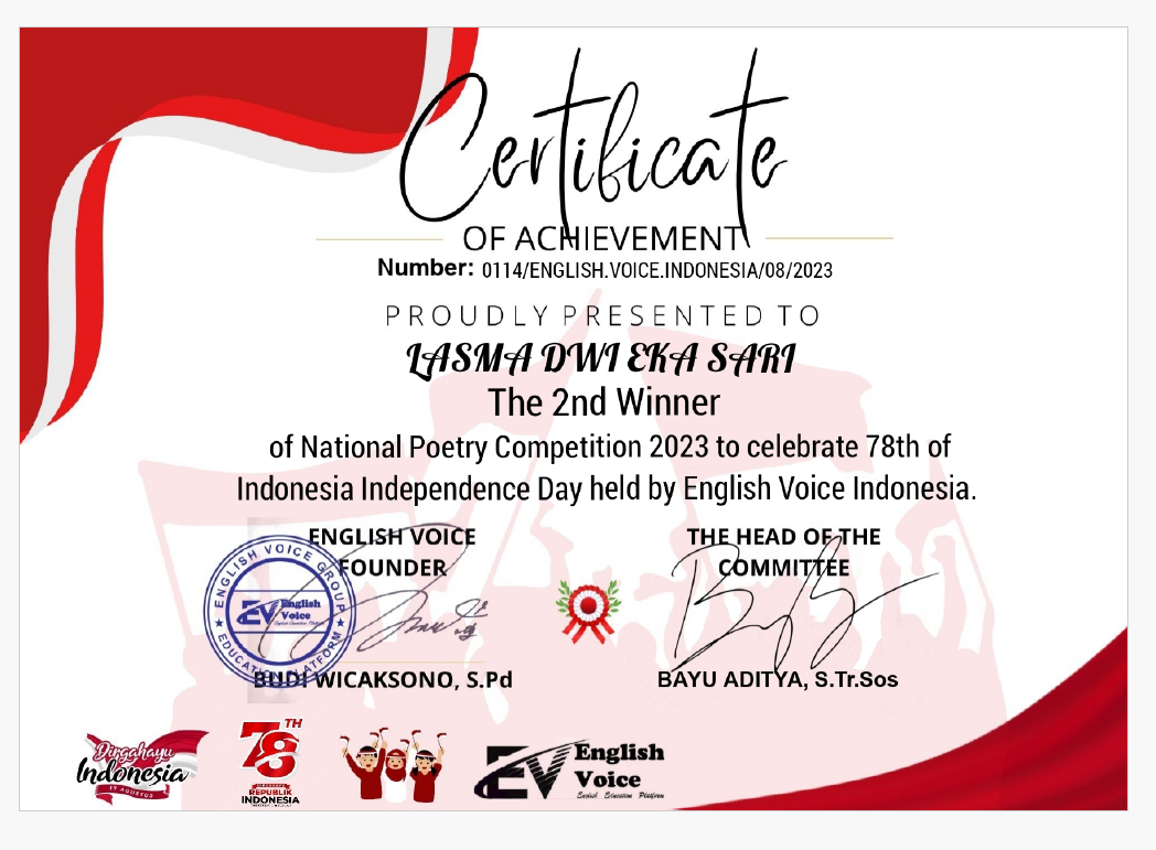 ENGLISH POETRY NATIONAL COMPETITION, ENGLISH VOICE NATIONAL, BATAM
