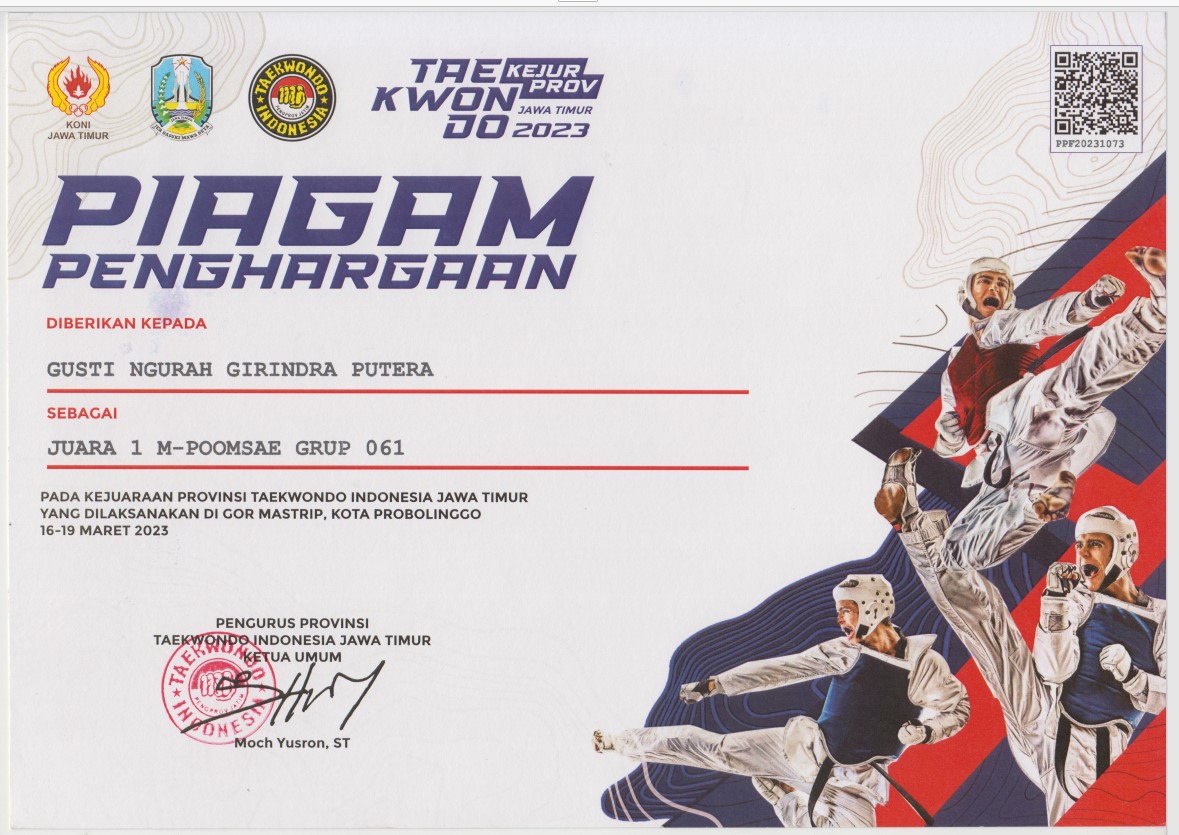 KEJUARAAN PROVINSI TAEKWONDO INDONESIA JAWA TIMUR