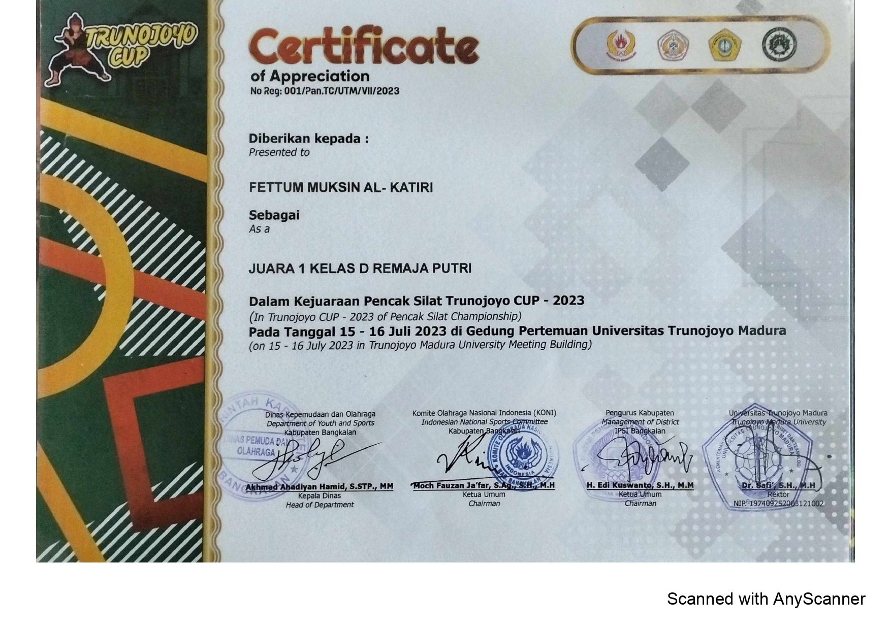 Kejuaraan Pencak Silat Trunojoyo CUP - 2023