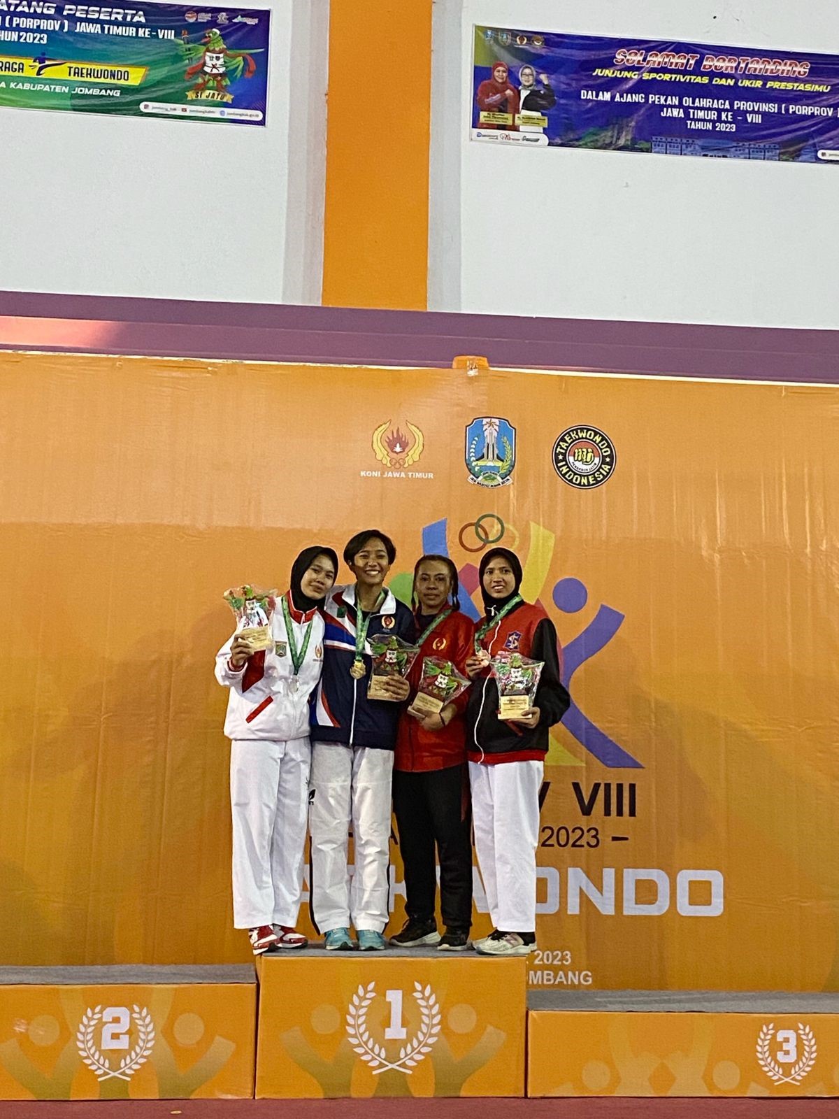 JUARA 2 F-57 KG SENIOR CABANG OLAHRAGA TAEKWONDO PEKAN OLAHRAGA PROVINSI