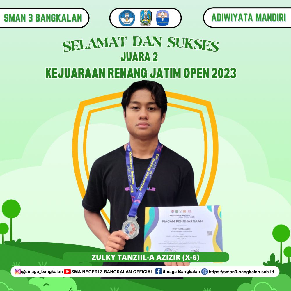 JUARA 2 RENANG PUTRA JATIM OPEN 2023