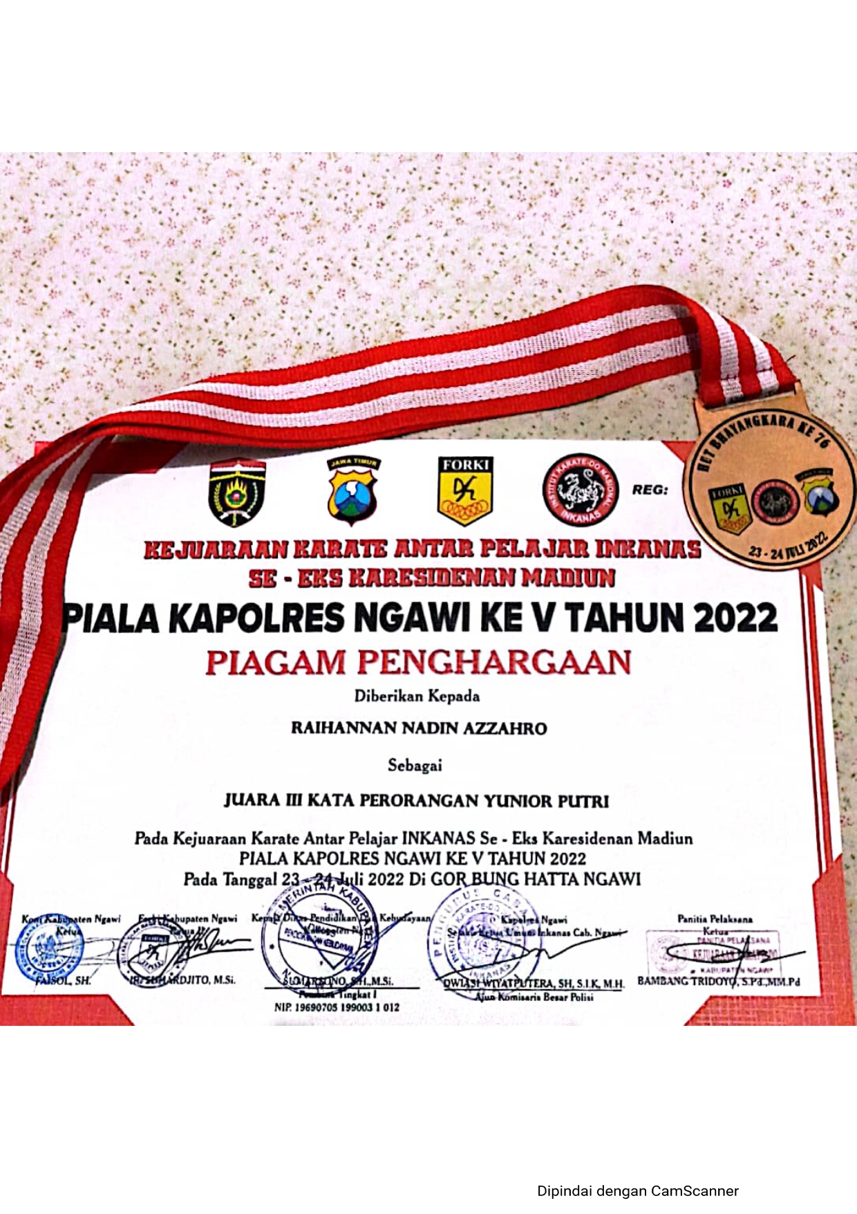 LOMBA KARATE KAPOLRES NGAWI V TAHUN 2022