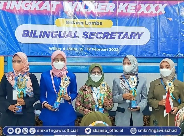 Lomba Kompetensi Siswa Wilker 4 bidang lomba Bilingual Secretary