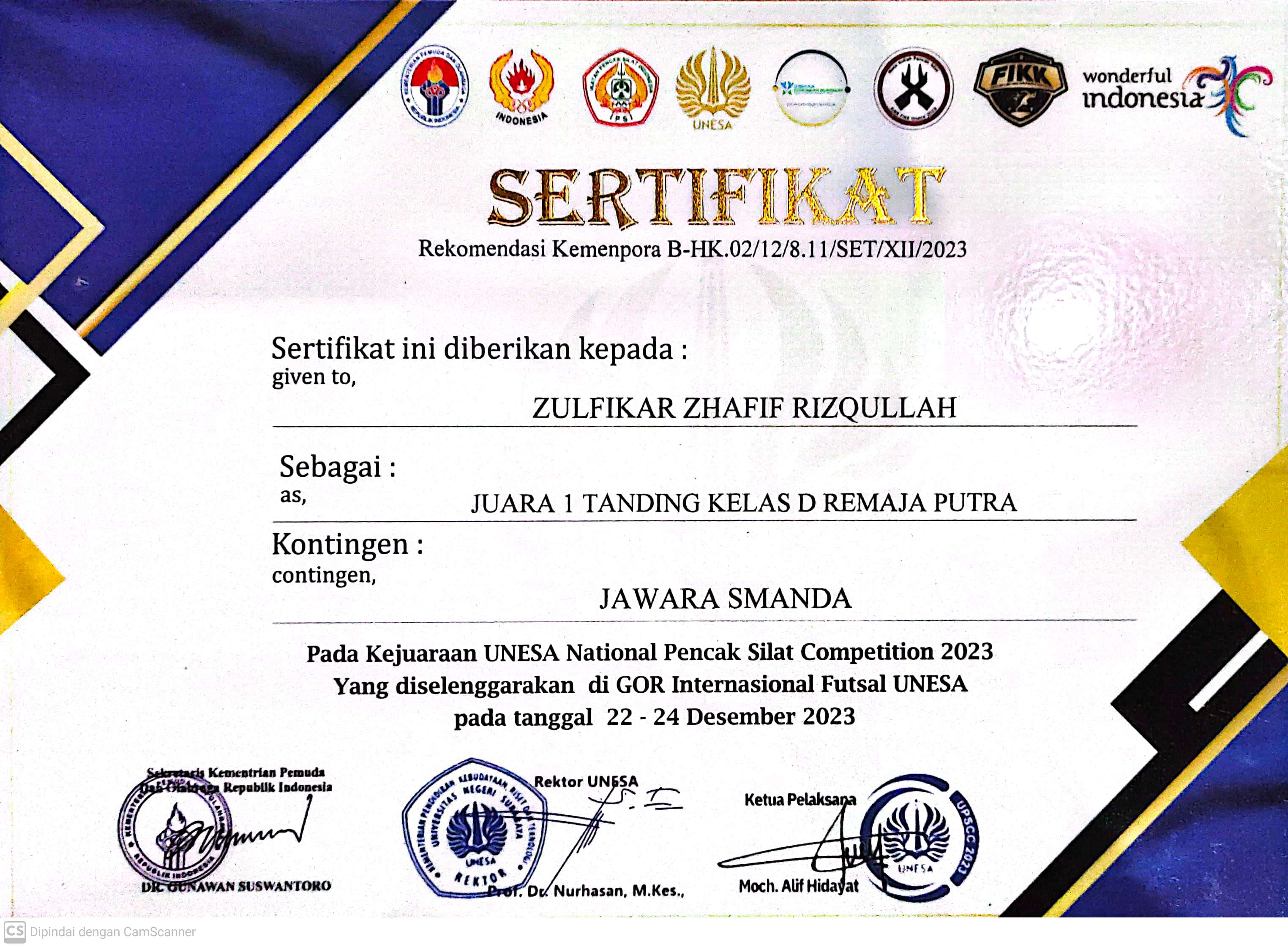 Kejuaraan UNESA National Pencak Silat Competition 2023