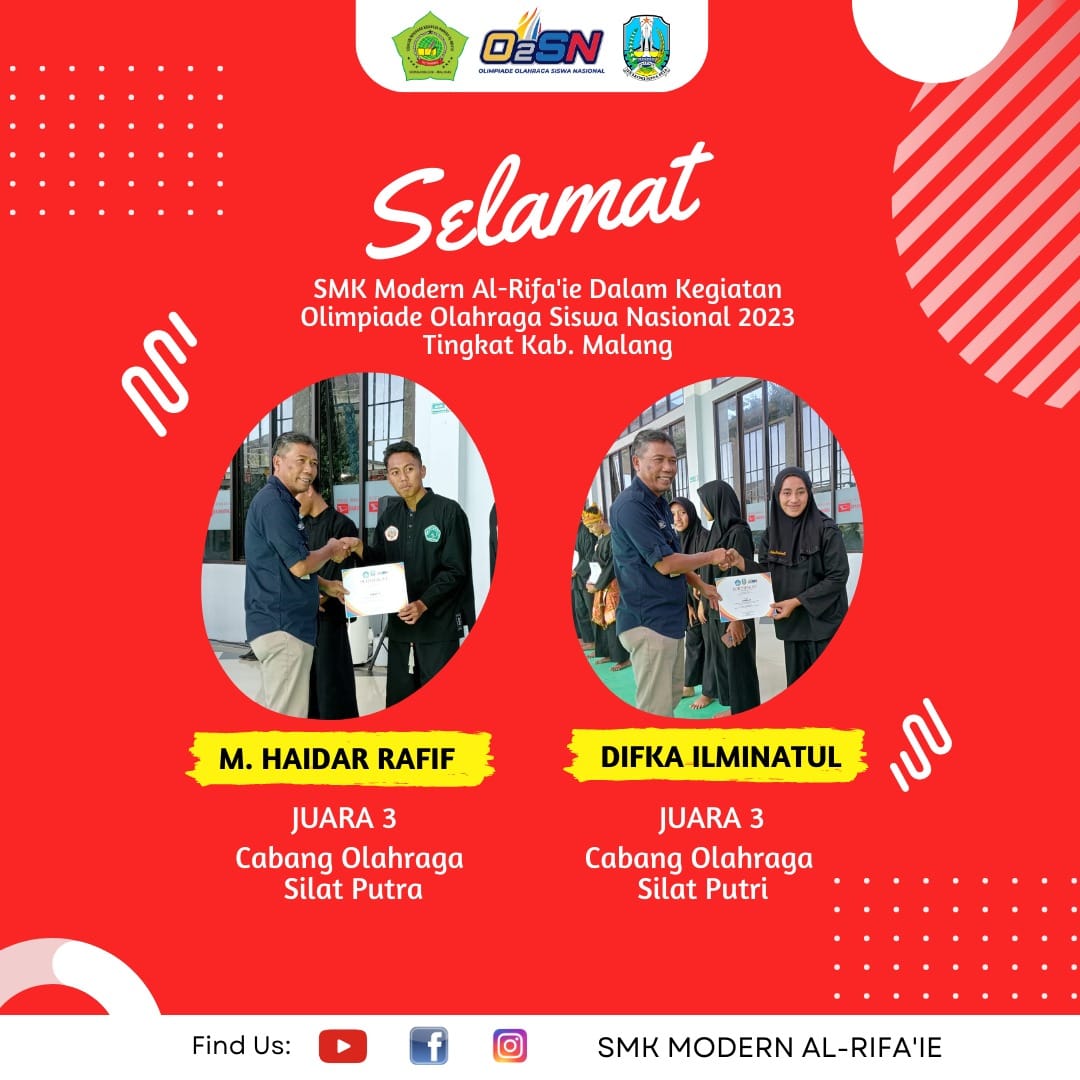 Juara 3 Cabang Silat O2SN SMK Kabupaten Malang 2023 