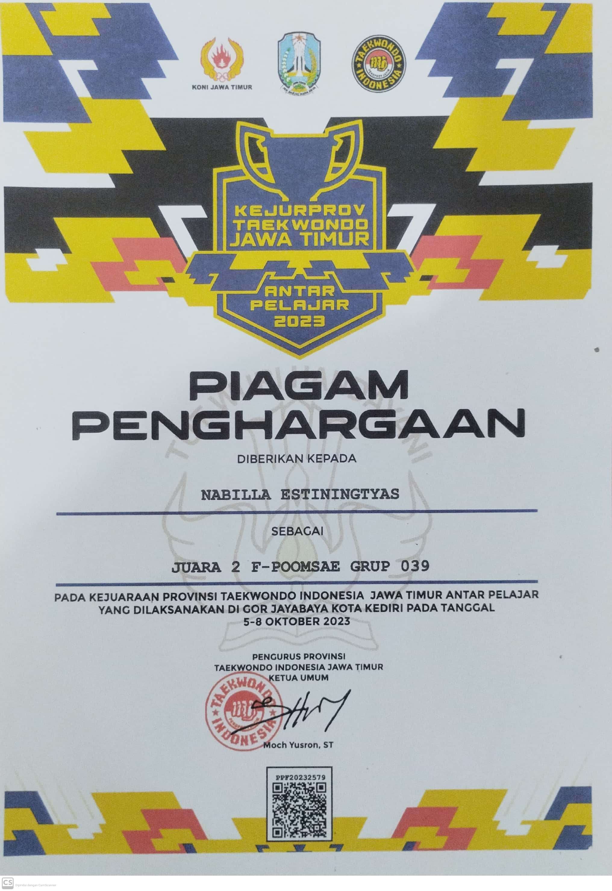 JUARA 2 F-POOMSAE GRUP 039