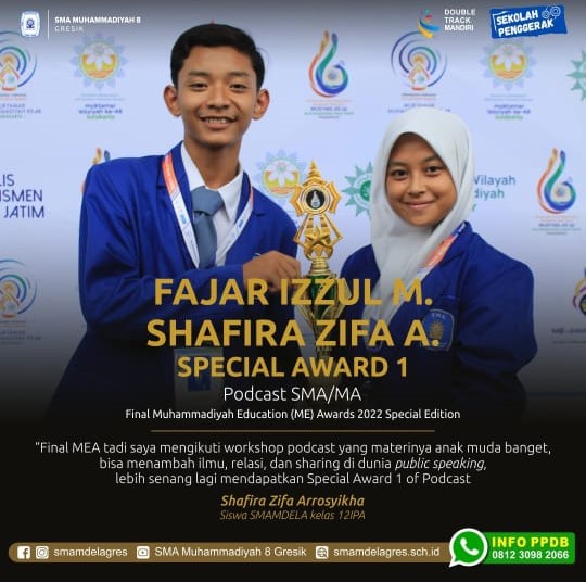 SPECIAL AWARD 1 PODCAST SMA/MA FINAL MUHAMMADIYAH EDUCATION (ME) AWARDS 2022