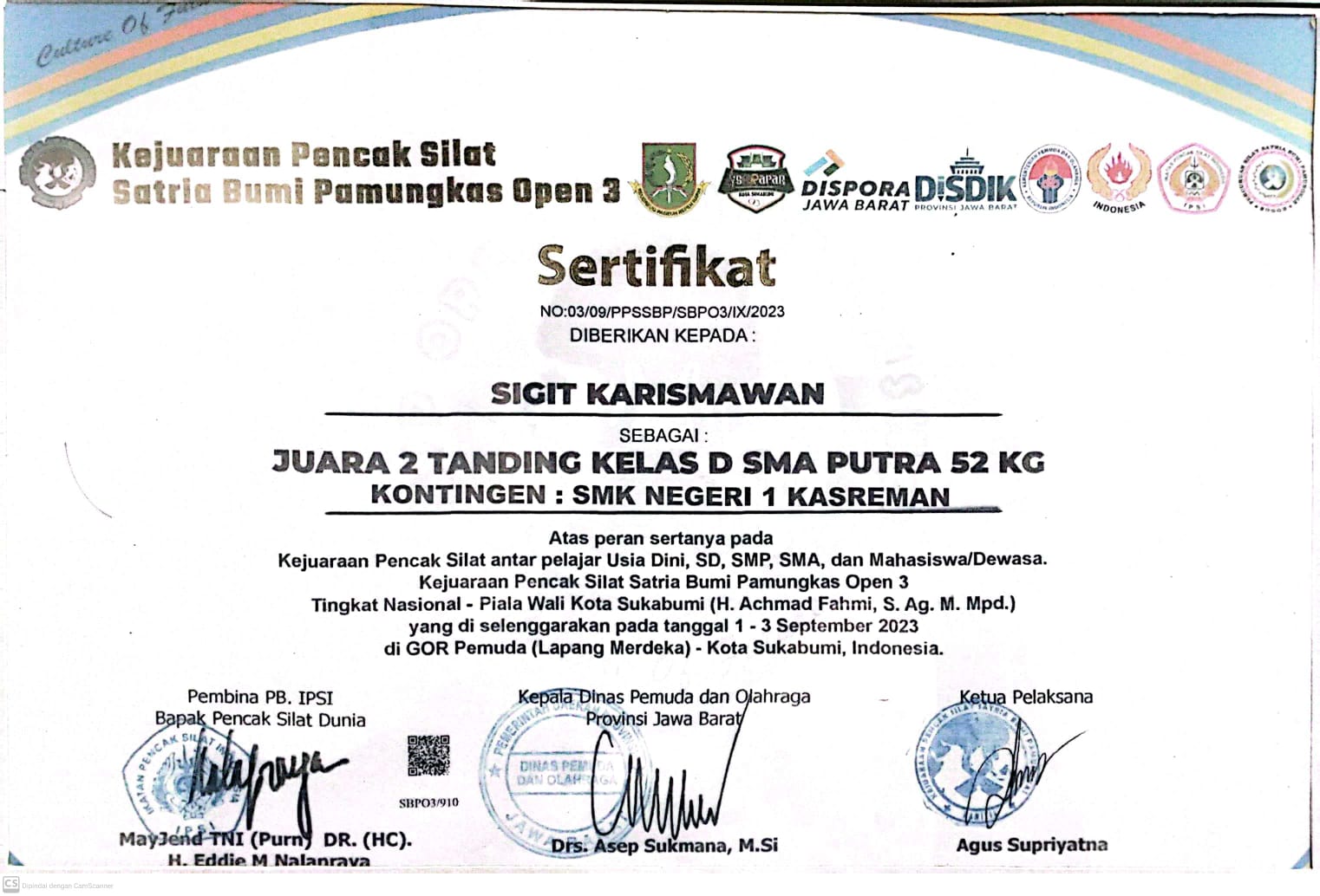 KEJUARAAN PENCAK SILAT SATRIA PAMUNGKAS OPEN#3 TAHUN 2023