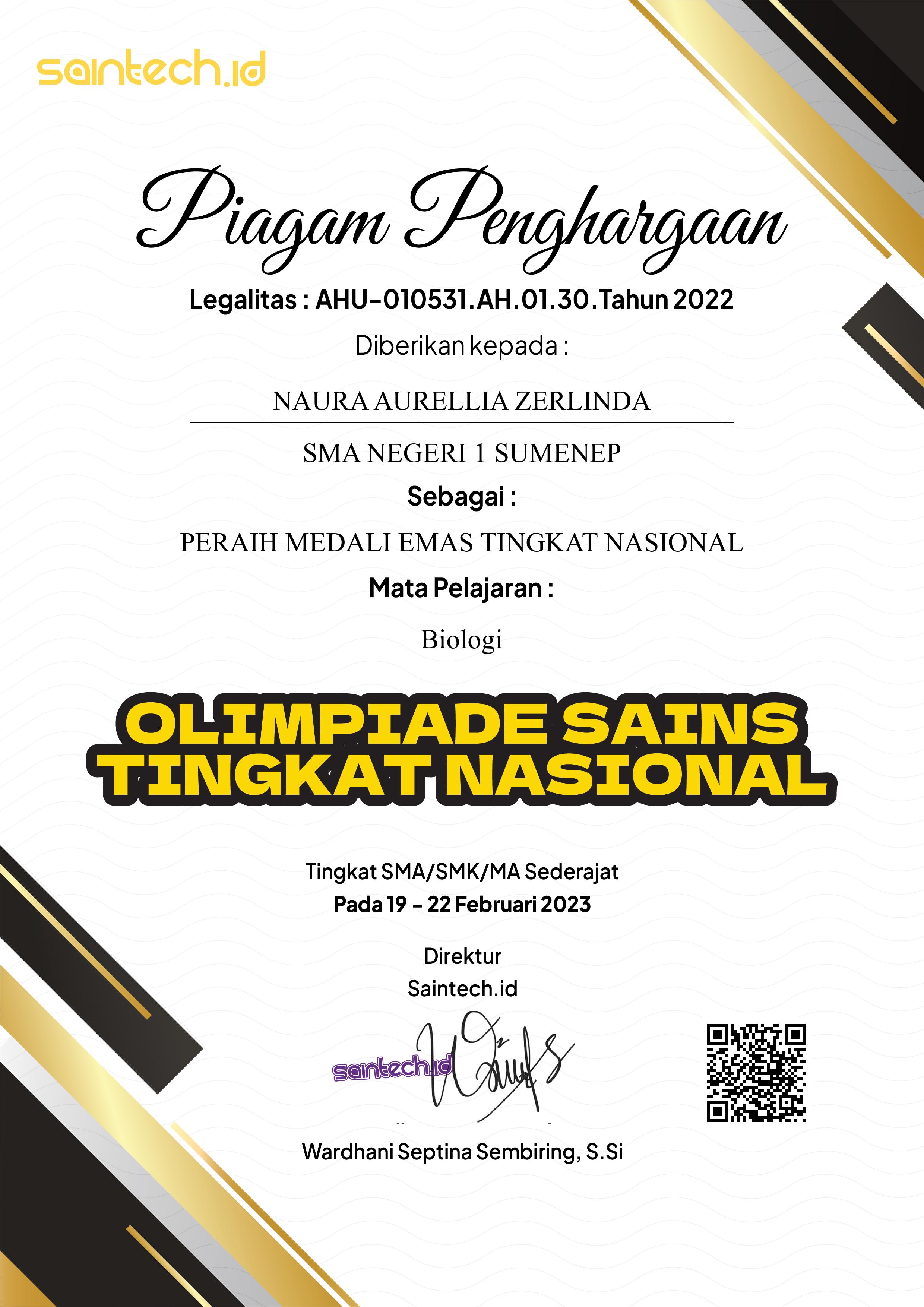 Olimpiade Sains Tingkat Nasional Mapel Biologi