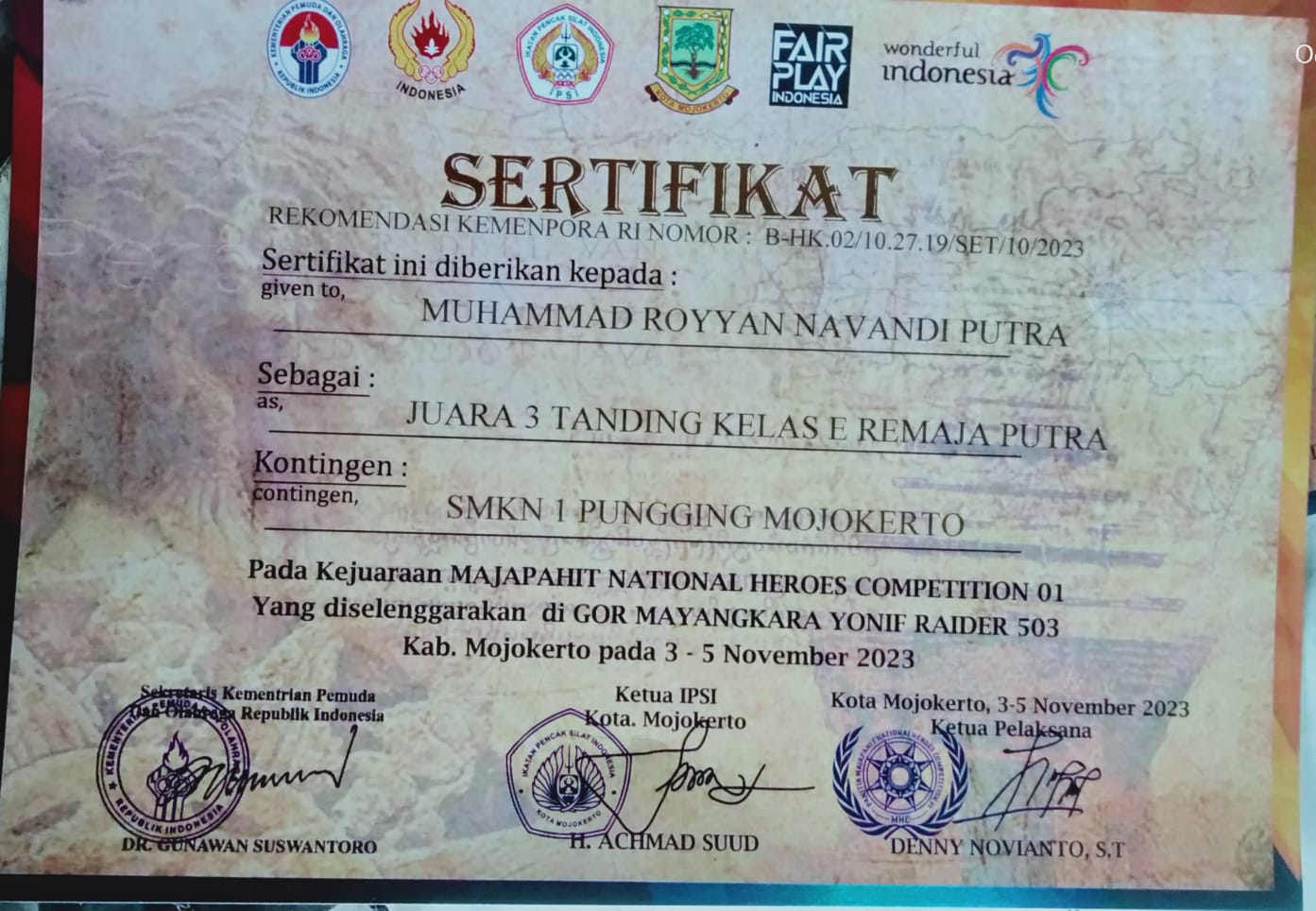 Kejuaraan Majapahit National Heroes Competition 01