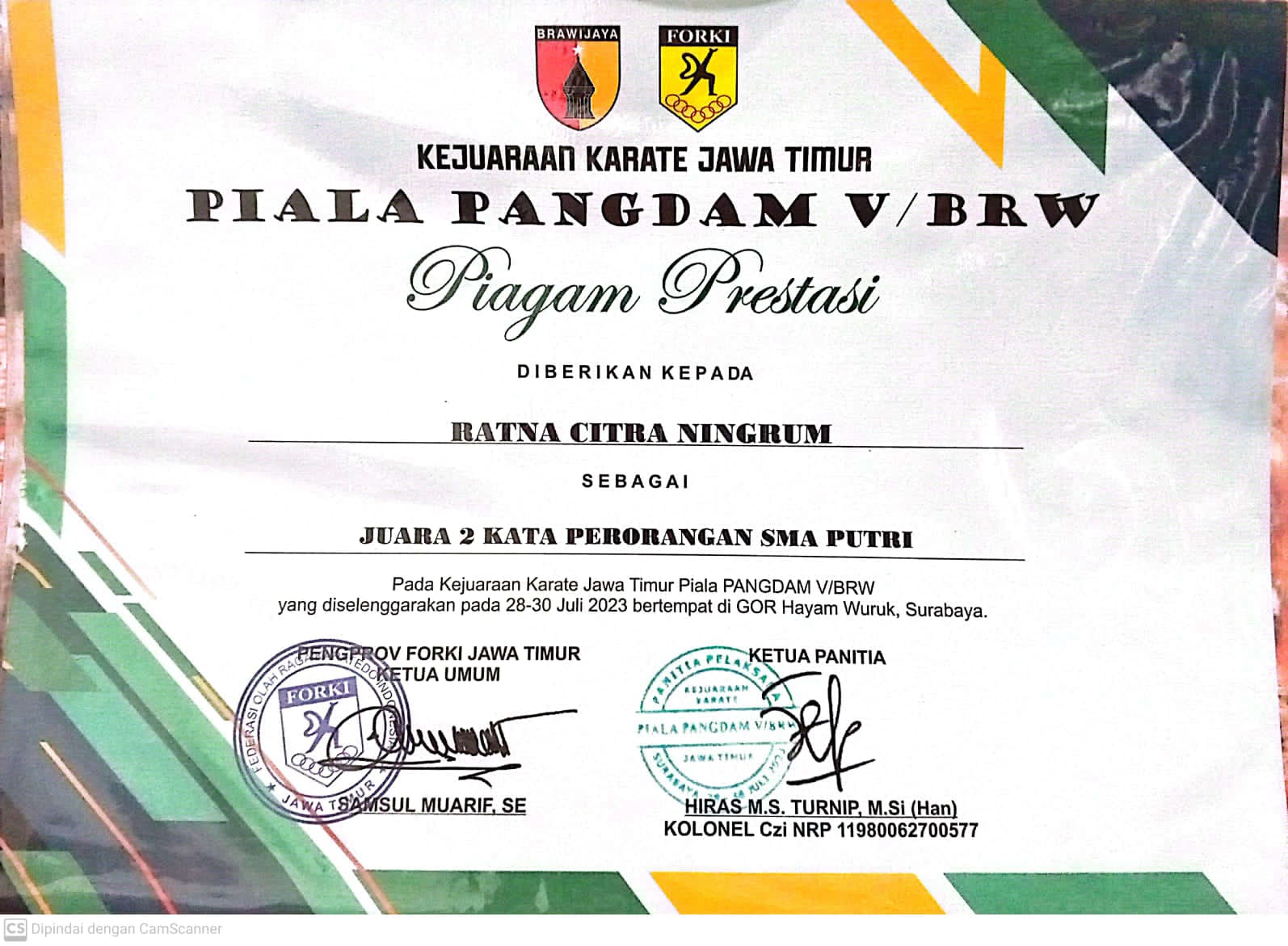 KATA PERORANGAN SMA PUTRI