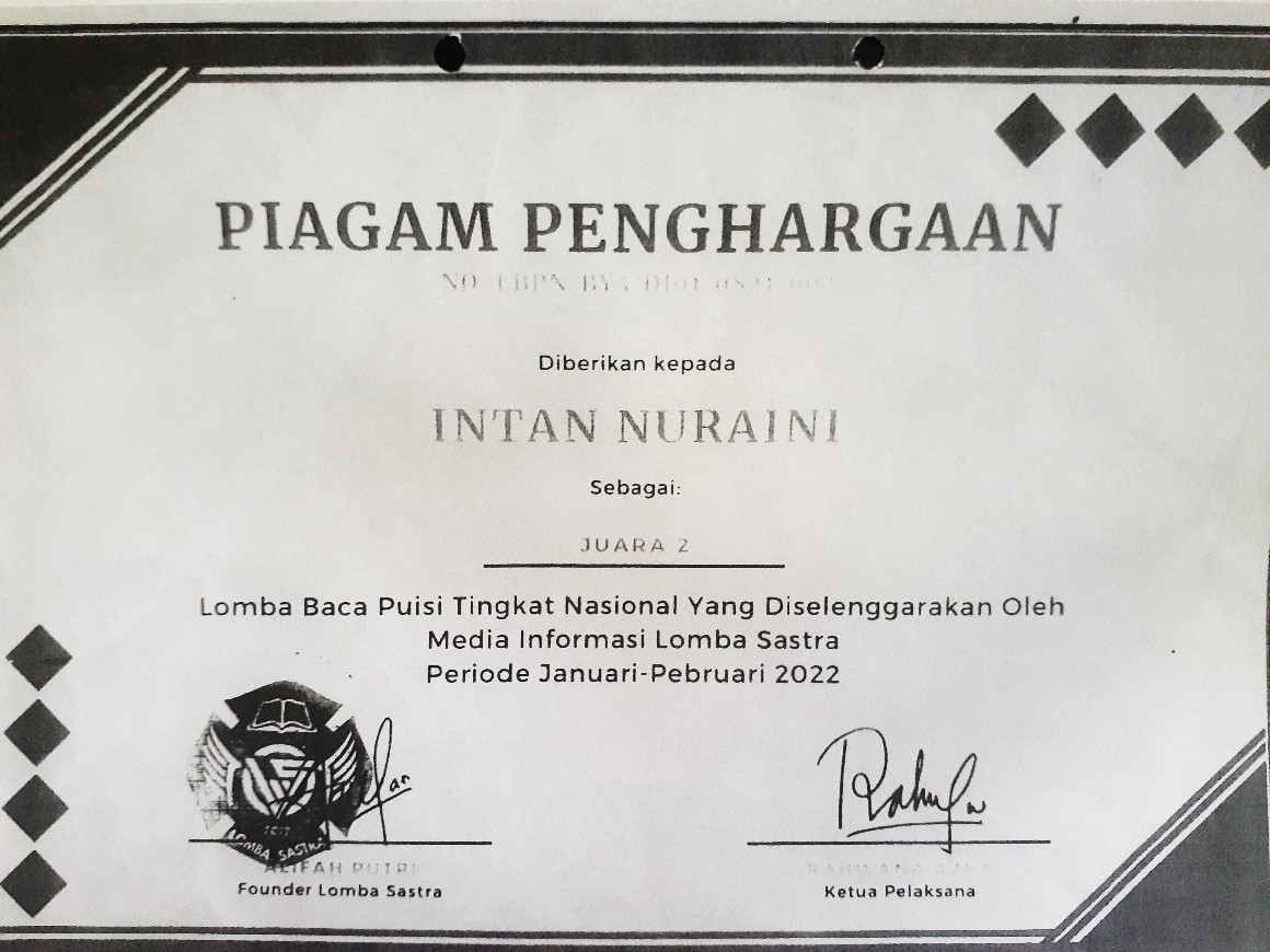 LOMBA BACA PUISI TINGKAT NASIONAL 