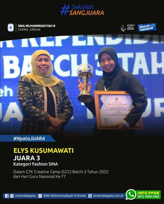 JUARA 3 KATEGORI FASHION SMA DALAM GTK CREATIVE CAMP (GCC) BATCH 3 TAHUN 2022