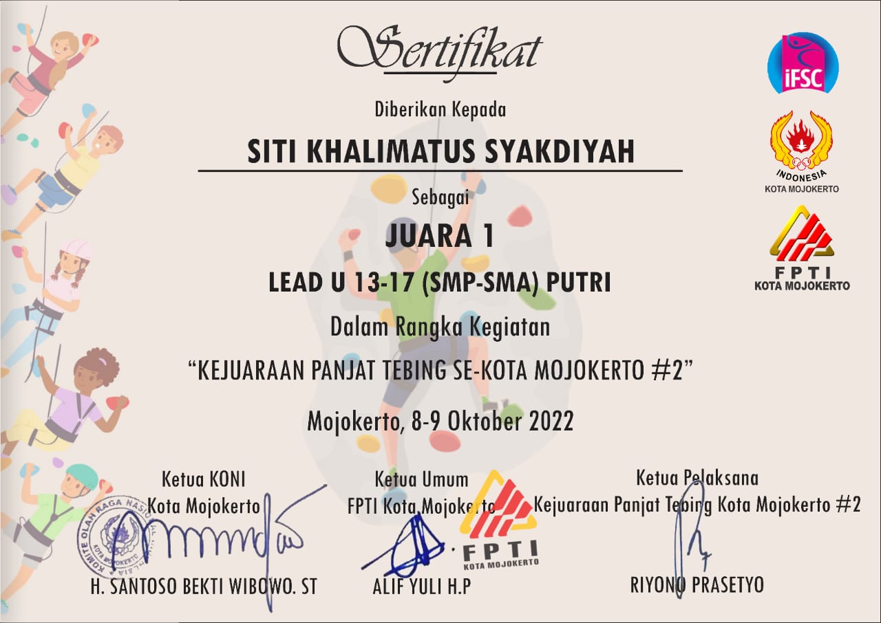 Kejuaraan Panjat Tebing Se-Kota Mojokerto #2 Lead 13-17 (SMP/SMA) Putri