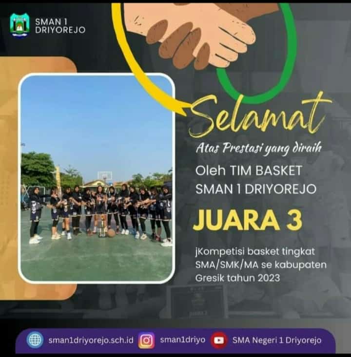 Juara 3 - Kompetisi Basket Tingkat SMA/SMK/MA se-kabupaten Gresik