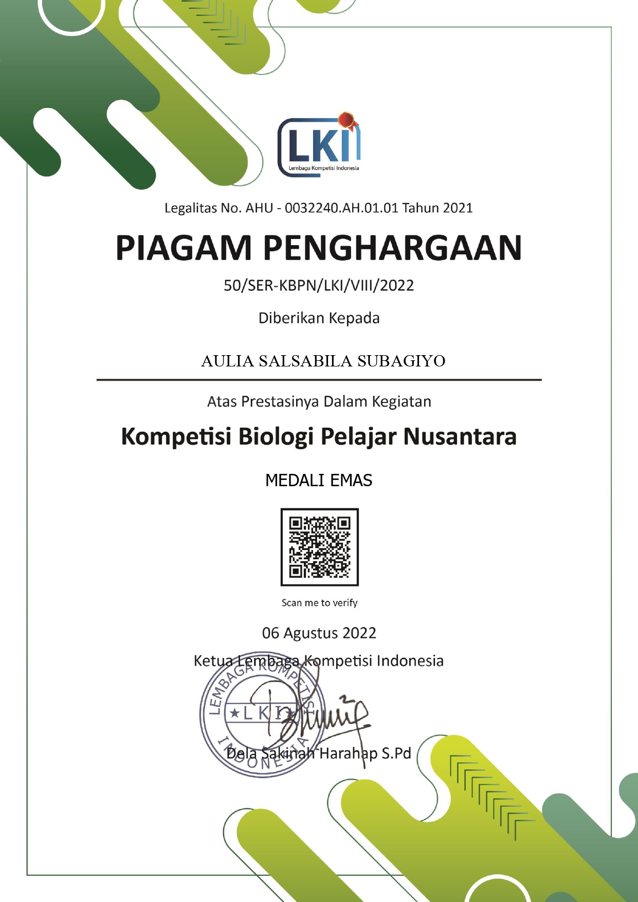 Kompetisi Biologi Pelajar Nusantara