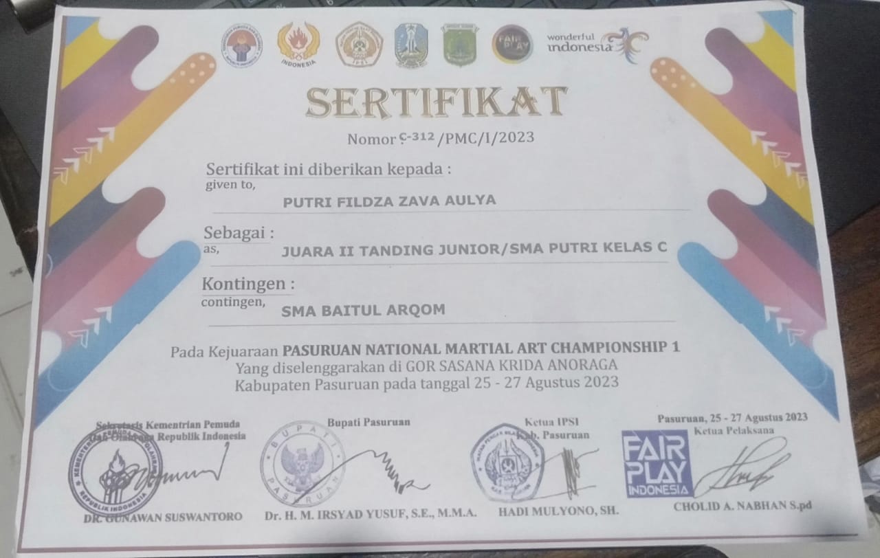 JUARA II TANDING JUNIOR/SMA KELAS C