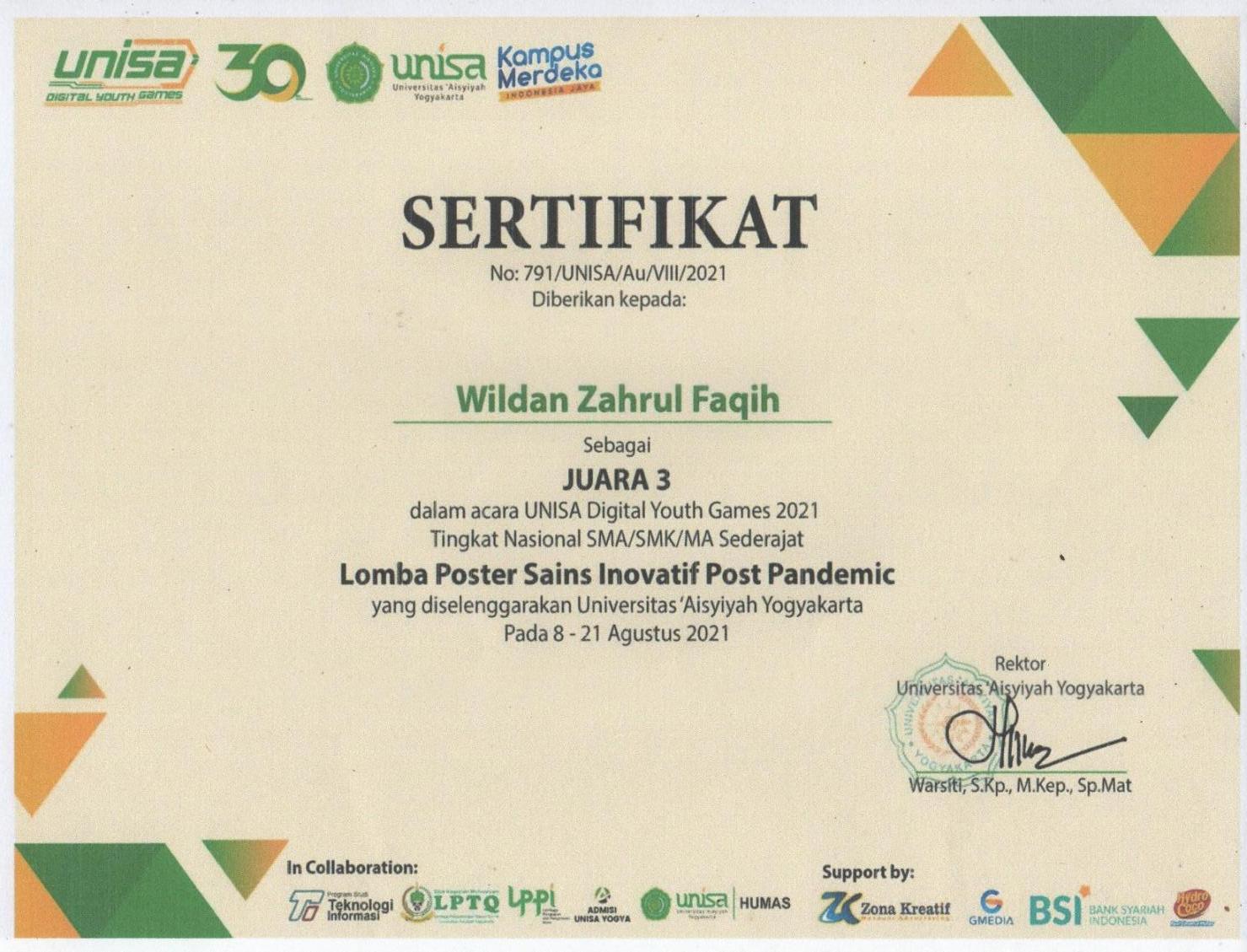 Lomba Poster : Sains Inovatif Post Pandemic