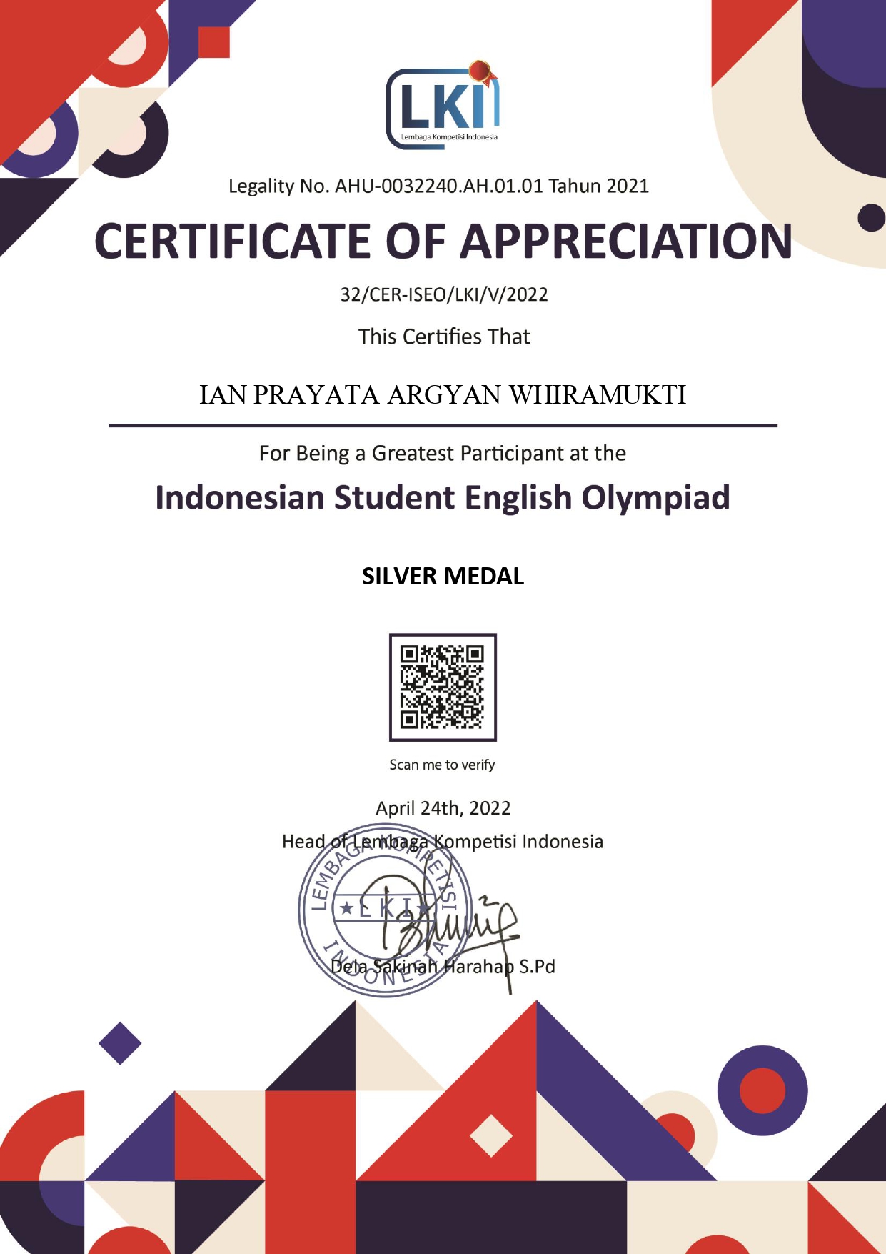 Indonesian Student English Olympiad 2022