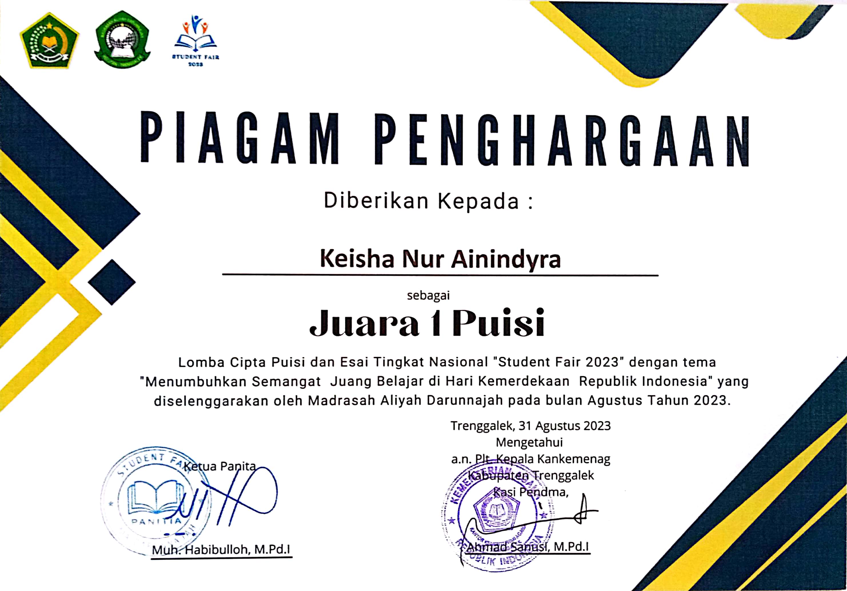 LOMBA CIPTA PUISI DAN ESAI TINGKAT NASIONAL \