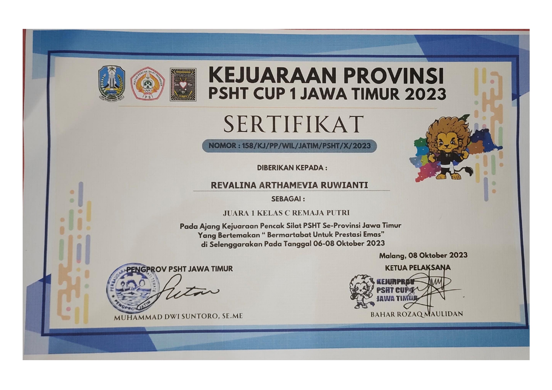 PSHT CUP JATIM KELAS C REMAJA PUTRI