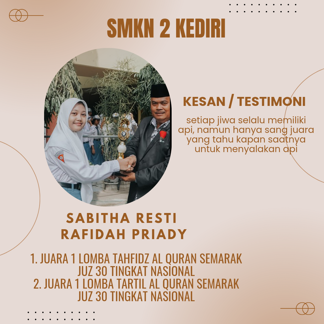 JUARA 1 LOMBA TAHFIDZ AL QUR\'AN SEMARAK JUZ 30 TINGKAT NASIONAL