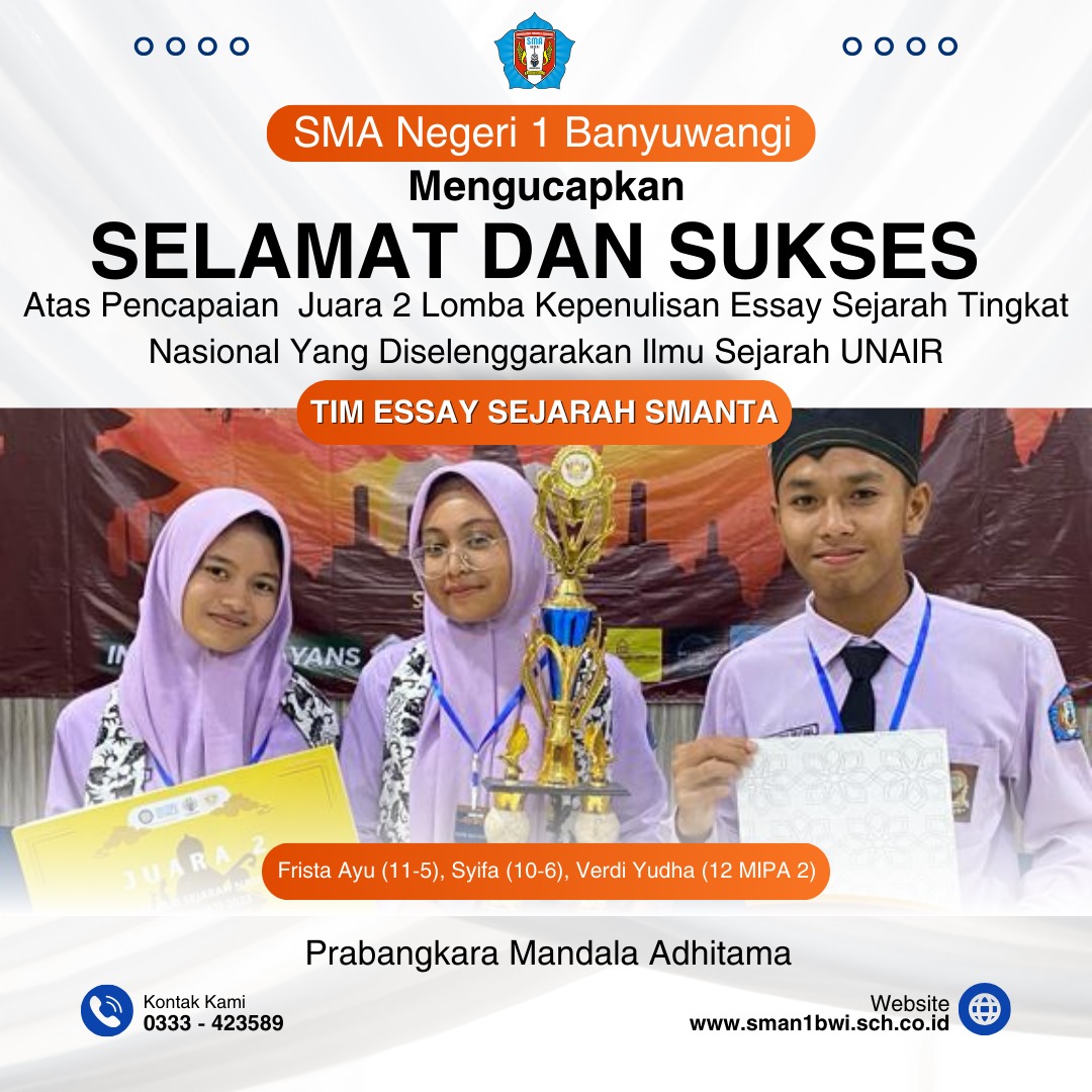 JUARA 2 LOMBA KEPENULISAN ESSAY SEJARAH TINGKAT NASIONAL