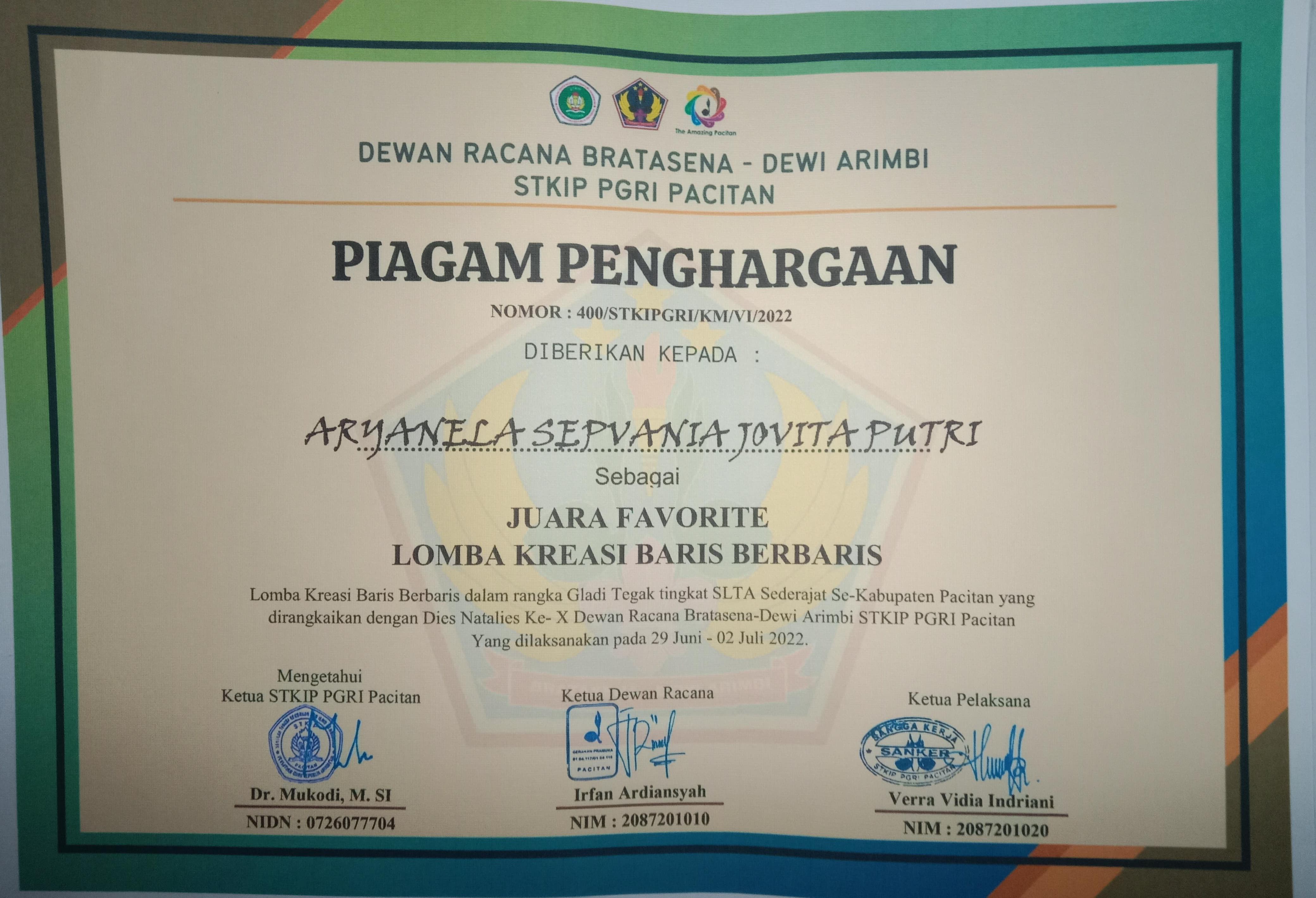 Lomba Kreasi Baris Berbaris