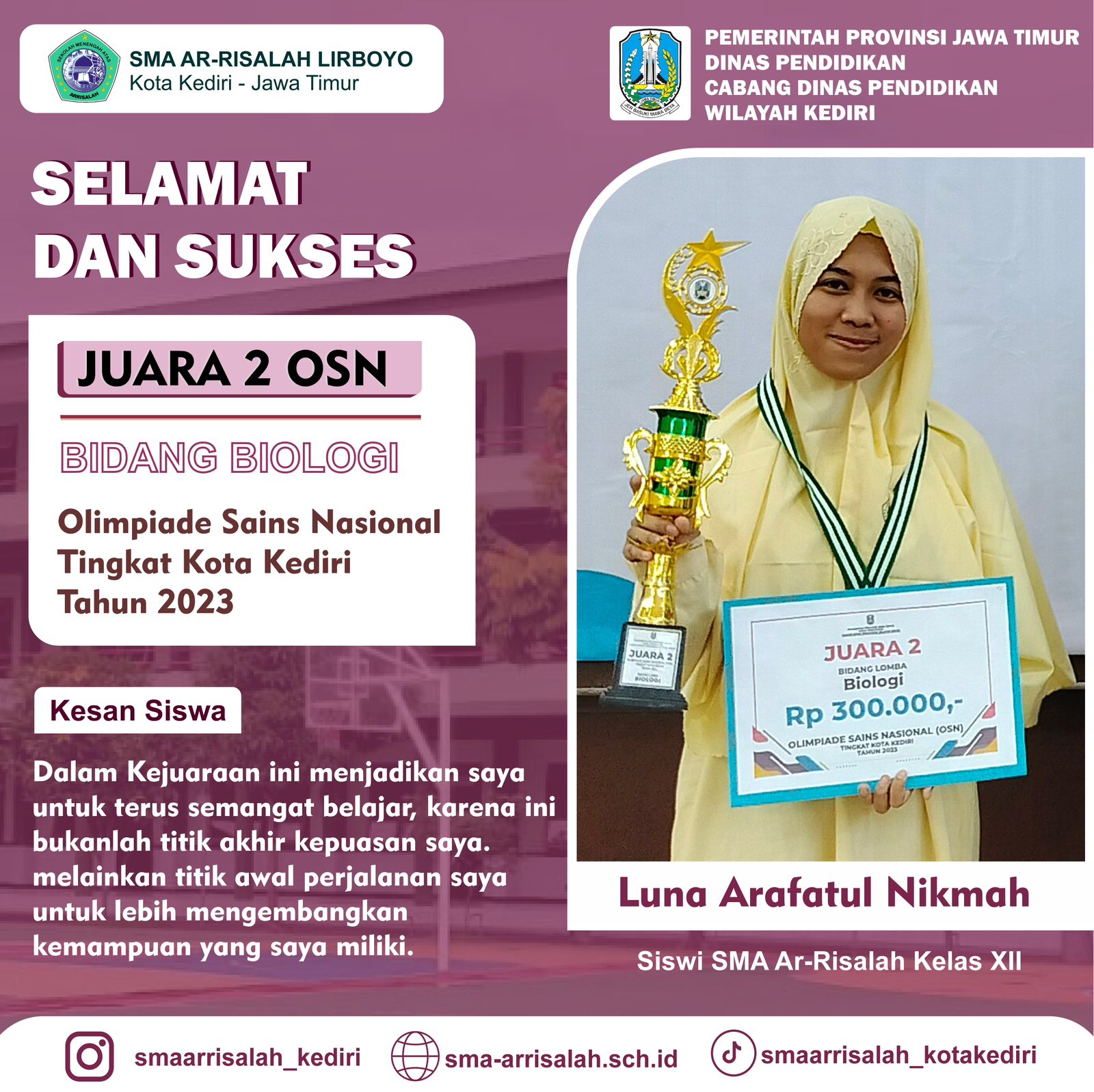 OLIMPIADE SAINS NASIONAL BIDANG LOMBA BIOLOGI