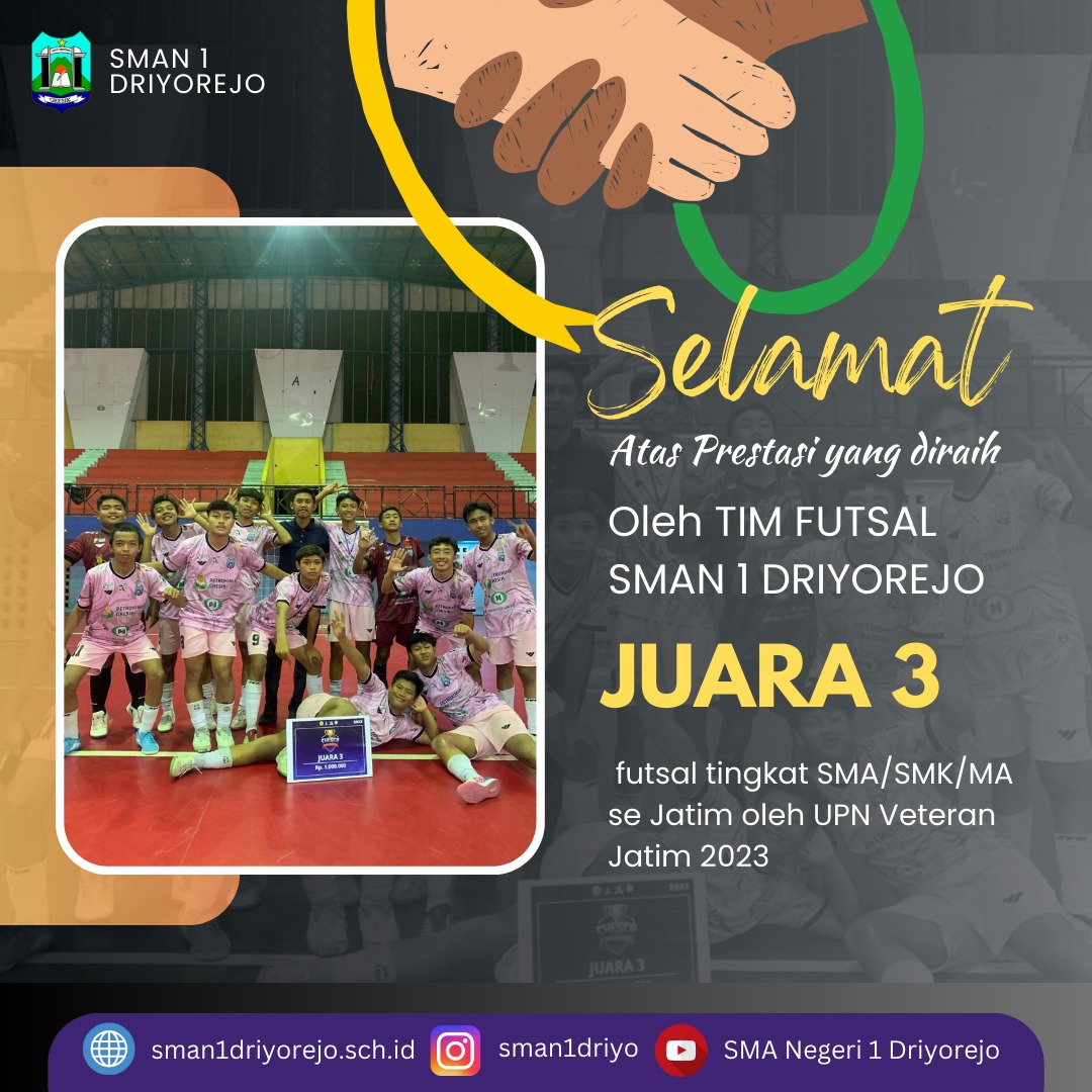 Juara 3 - Futsal Tingkat SMA/SMK/MA se-jatim UPV Veteran