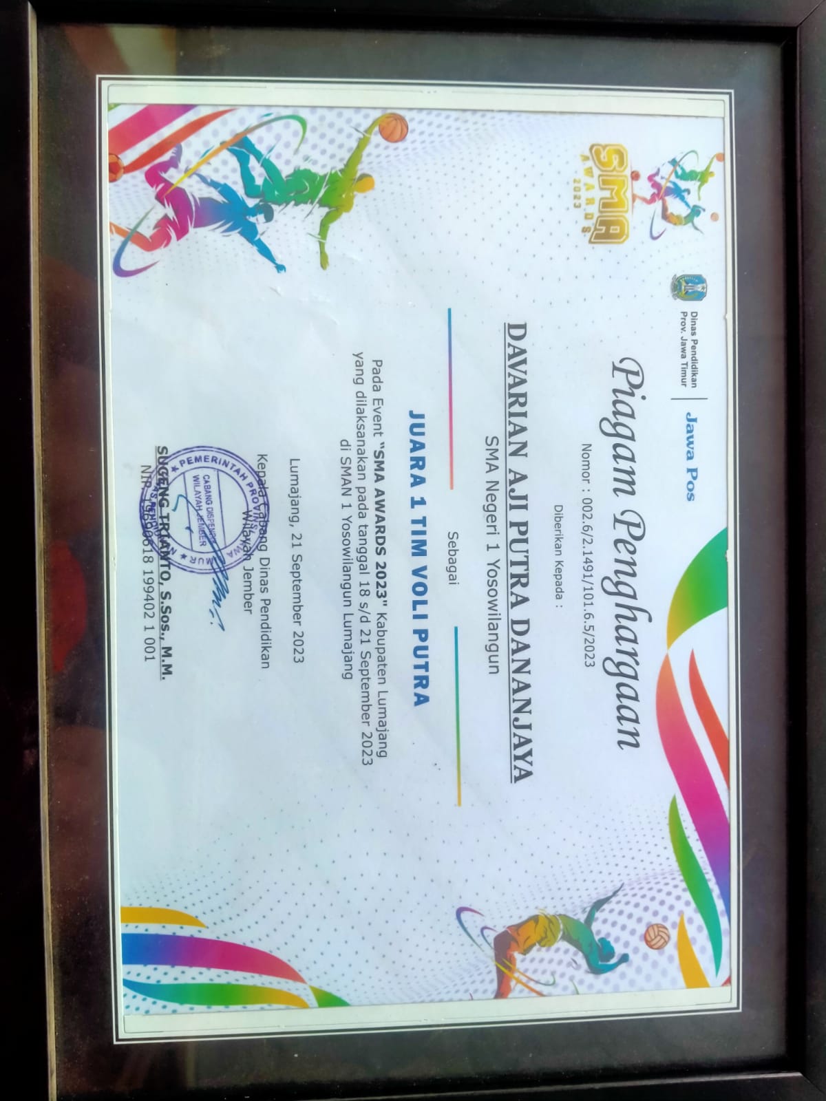 SMA AWARDS 2023 VOLI PUTRA