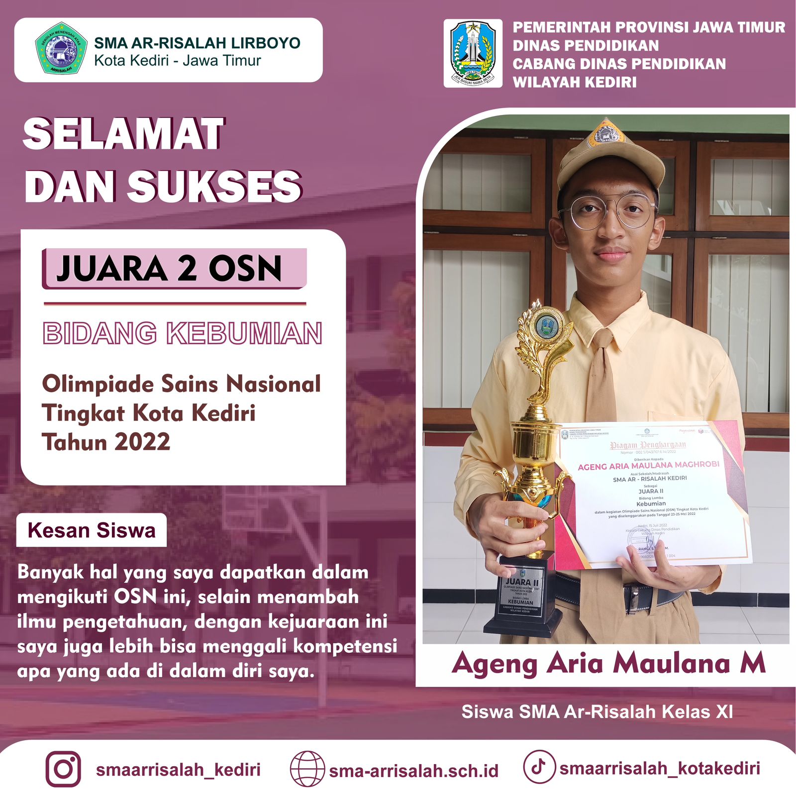 OLIMPIADE SAINS NASIONAL BIDANG LOMBA KEBUMIAN