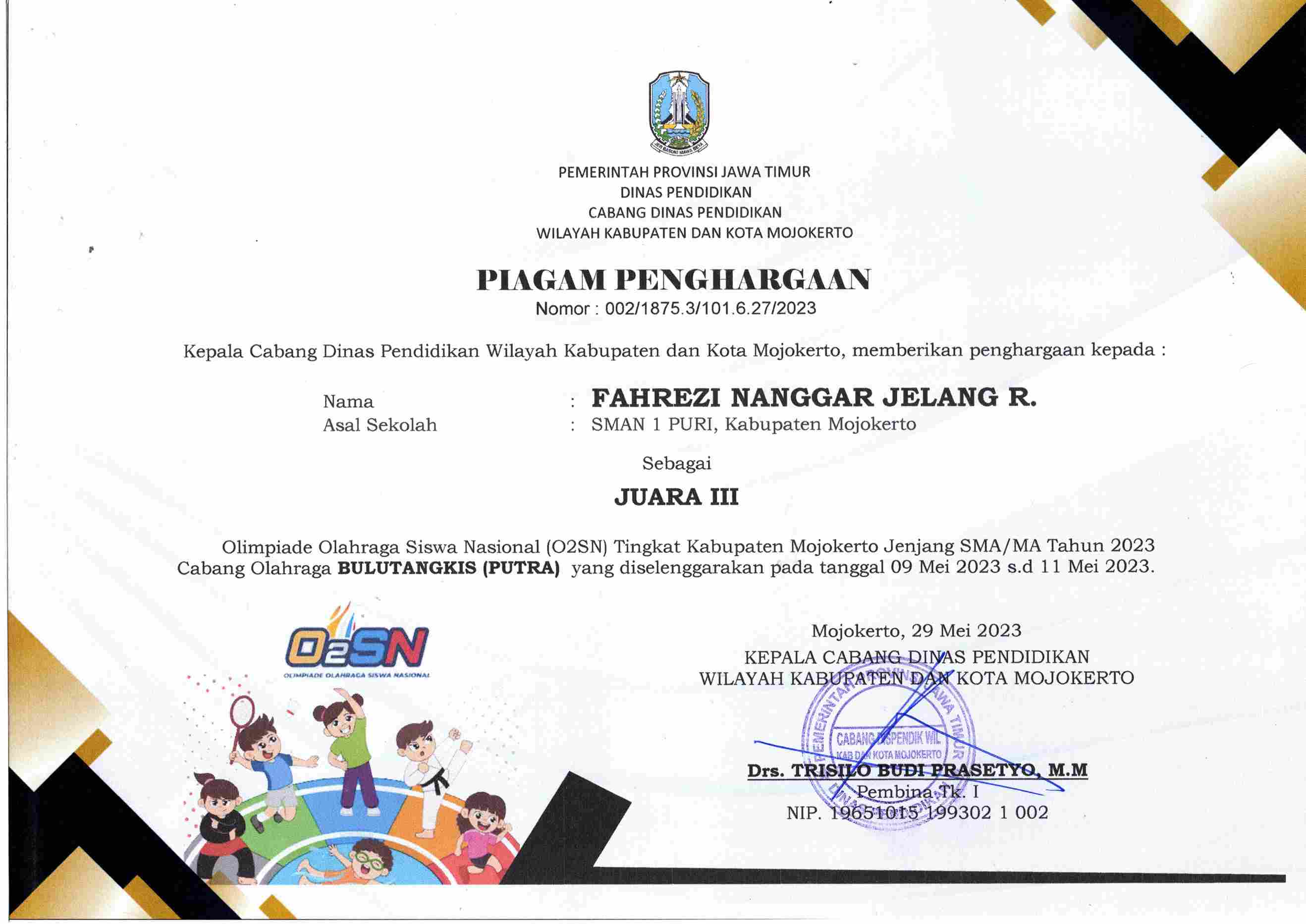 juara 3 lomba bulutangkis