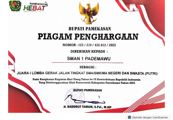 LOMBA GERAK JALAN TINGKAT SMA/SMK/MA NEGERI DAN SWASTA (PUTRI)