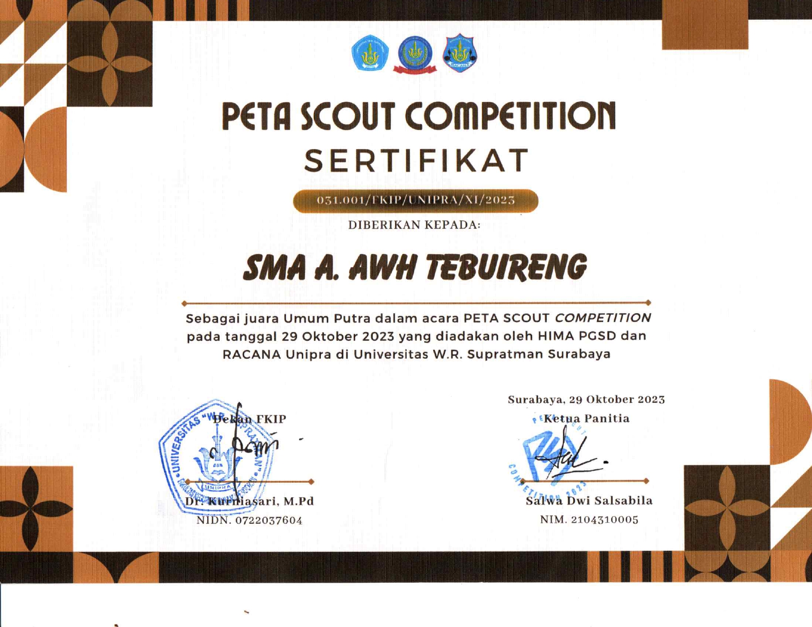 PETA SCOUT COMPETITION (PARMUKA)