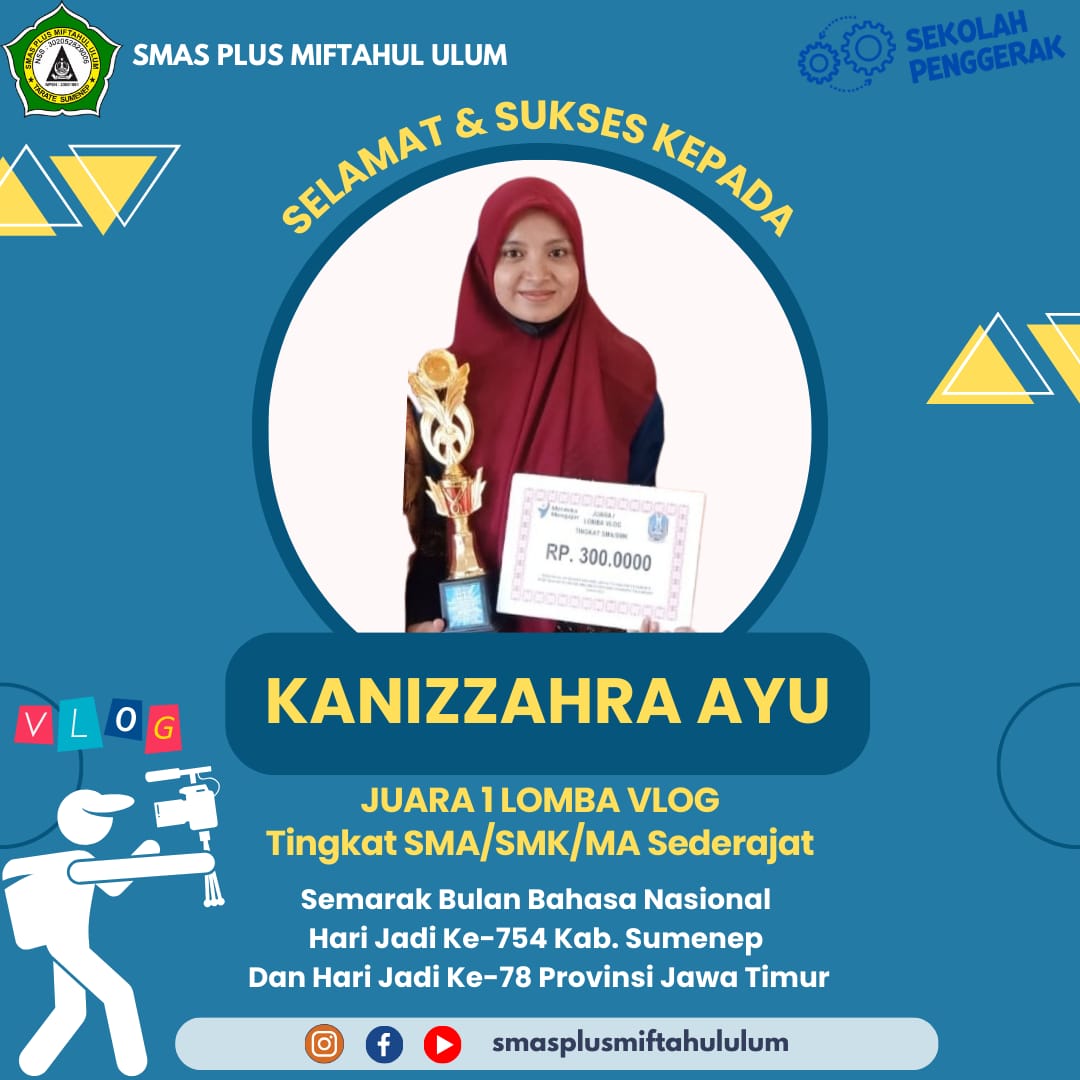 LOMBA VLOG SEMARAK BULAN BAHASA DAN HARI JADI KE-754 KAB. SUMENEP MGMP BAHASA INDONESIA SMA/SMK NEGERI/SWASTA KAB. SUMENEP TH 2023