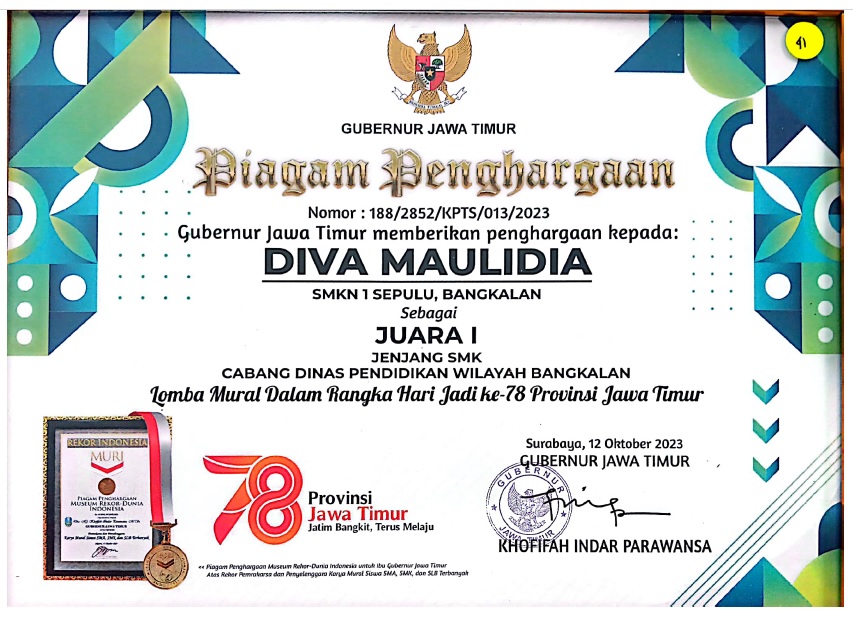 JUARA 1 LOMBA MURAL SEJAWA TIMUR