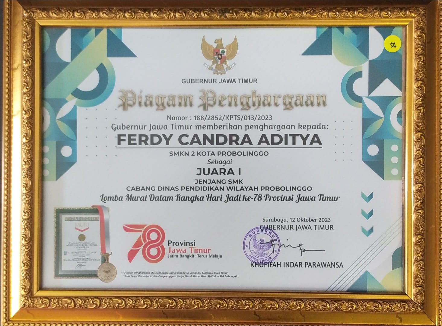 Lomba MURAL Dalam Rangka Hari Jadi Ke - 78 Provinsi Jawa Timur