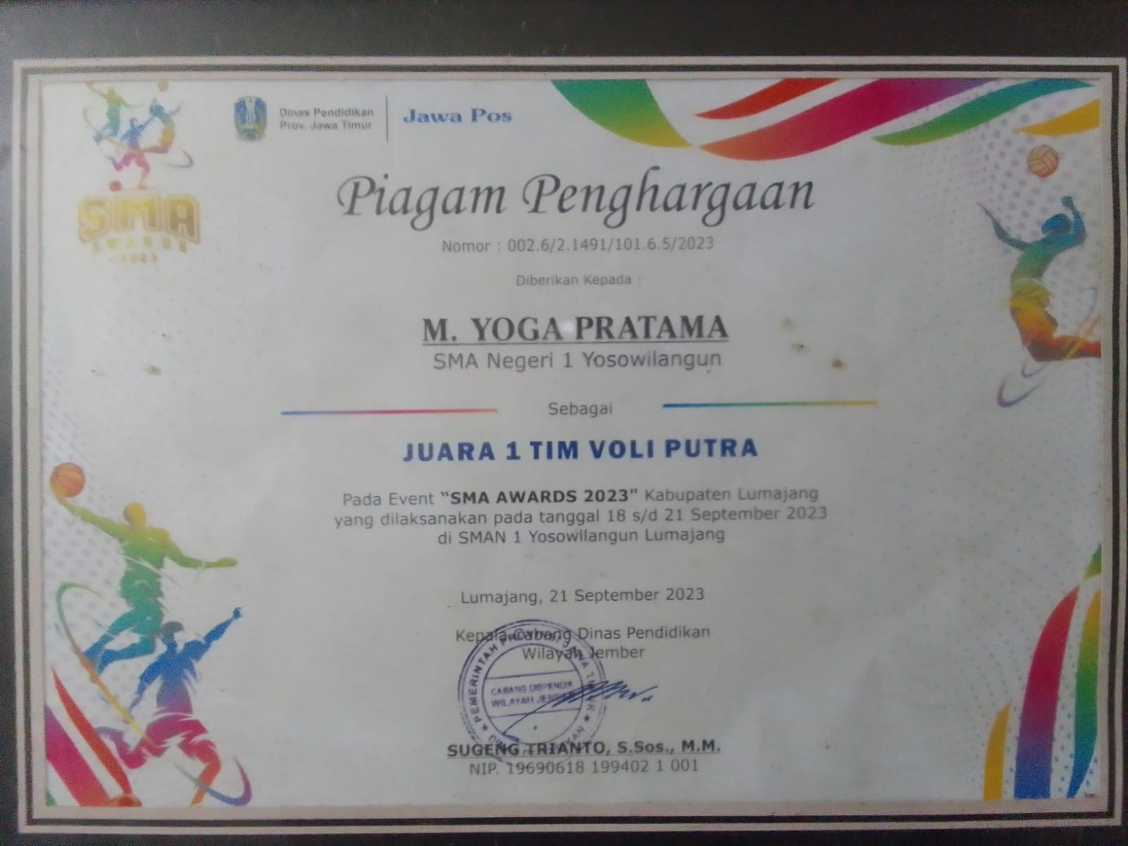 SMA AWARDS 2023 VOLI PUTRA