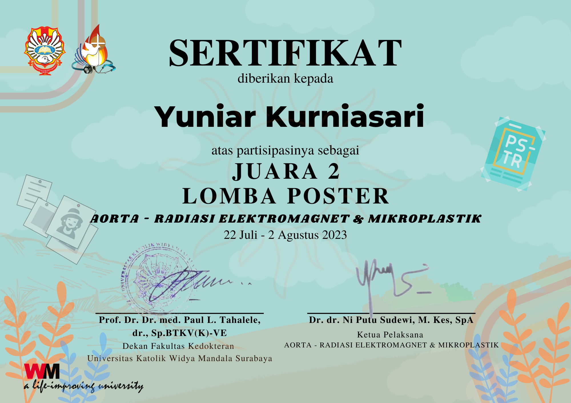 Lomba Poster Aorta-Radiasi Elektromagnet dan Mikroplastik