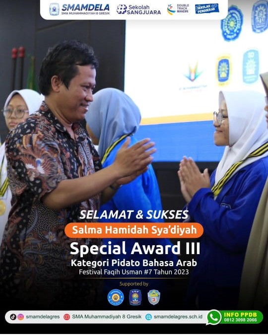 SPECIAL AWARD III KATEGORI BAHASA ARAB FESTIVAL FAQIH USMAN 2023