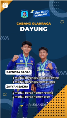 MEDALI PERAK CABANG DAYUNG ERGO & ROWING PEKAN OLAHRAGA PORPROV 2023