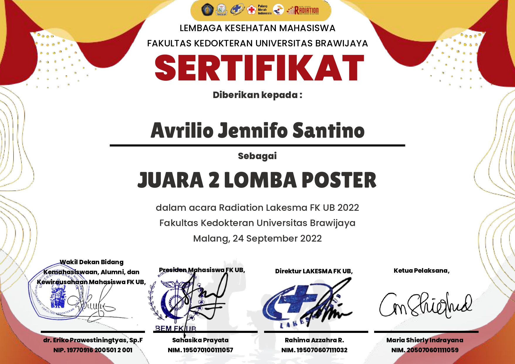 LOMBA POSTER RADIANTION LAKESMA FK UB 2022